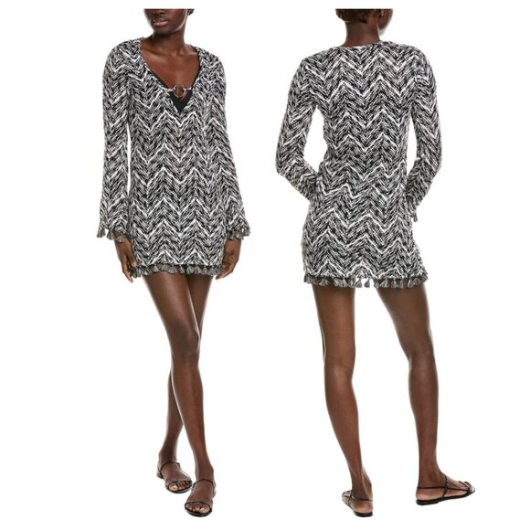 Ramy Brook Cassie Crochet Mini Coverup Dress - Picture 1 of 4